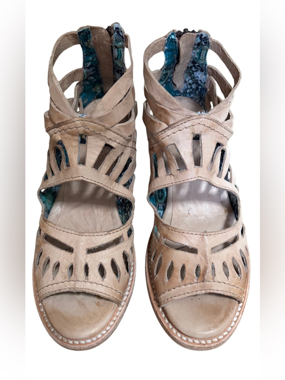 New never worn Freebird by Steven Ponce
Cutout Booties size 6, color  Natural.
